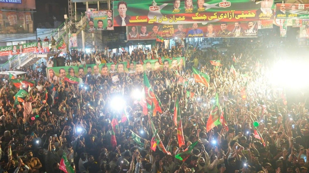 PTI long march in Wazirabad pakistan - Satya Hindi