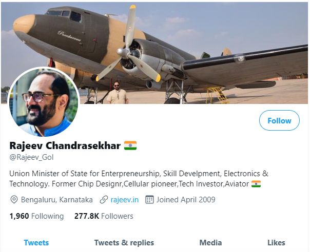 twitter india removes verified badge of rajeev chandrashekhar - Satya Hindi
