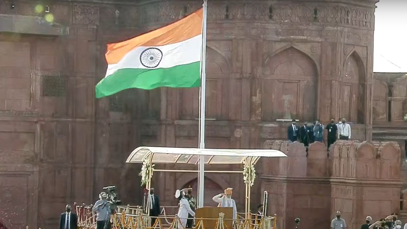 pm modi remembers jawahar lal nehru on 75th independence day address - Satya Hindi