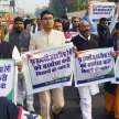 Congress SP protests in lucknow demanding resignation of Ajay Kumar Mishra  - Satya Hindi