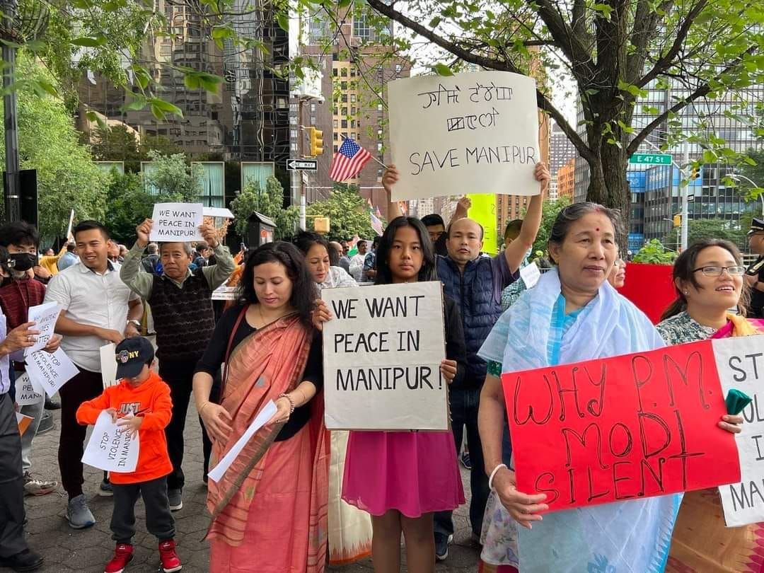 Protest against PM Modi in US, including Manipuri American citizens - Satya Hindi