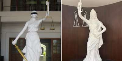 scba questions Supreme Court new lady justice statue changes - Satya Hindi