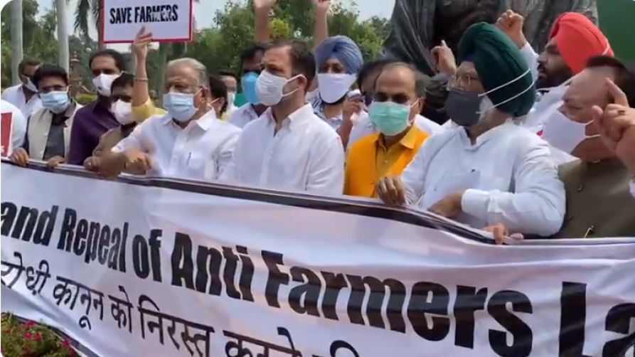 Opposition parties Protest against farm laws 2020 - Satya Hindi