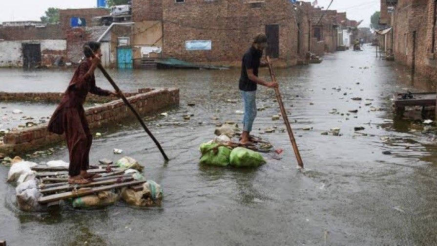 Pakistan flood people killed in climate catastrophe - Satya Hindi