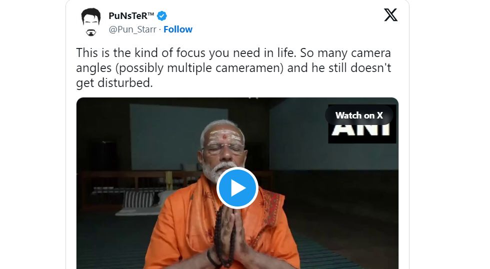 pm modi meditation social media users targets camera set up - Satya Hindi